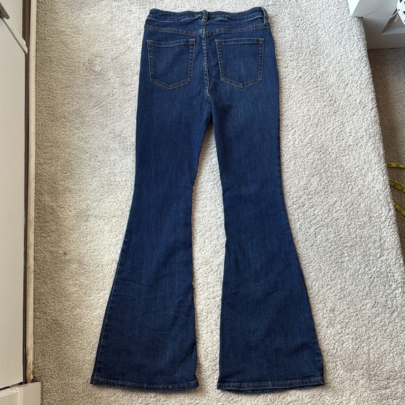 Free People High-Rise Flare Jeans | Size 28 | Dark Wash - Picture 3 of 7